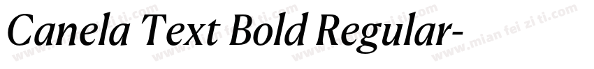 Canela Text Bold Regular字体转换
